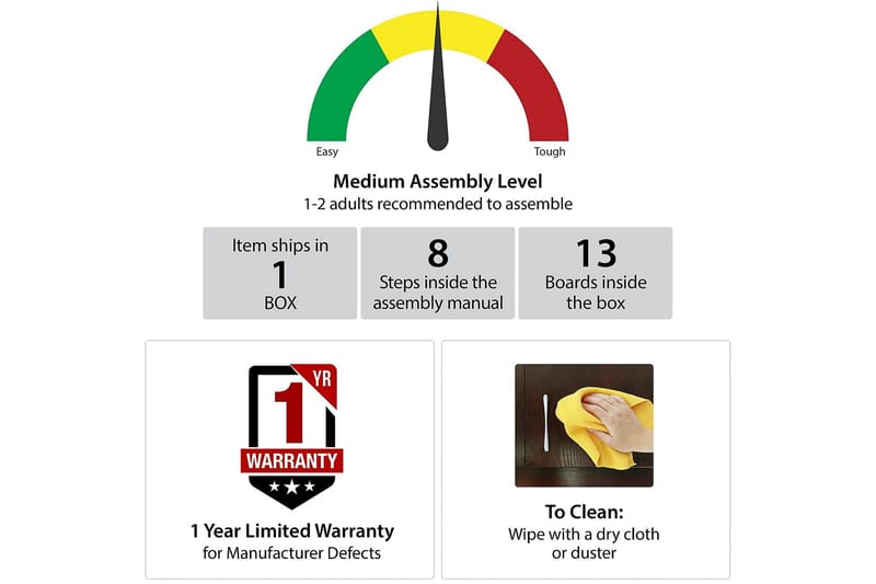 Kirjoituspöytä Westerleigh 116 cm Korkeussääd 3 laatik Musta - CosmoLiving - Huonekalut - Pöytä & ruokailuryhmä - Työpöytä
 - Kirjoituspöytä