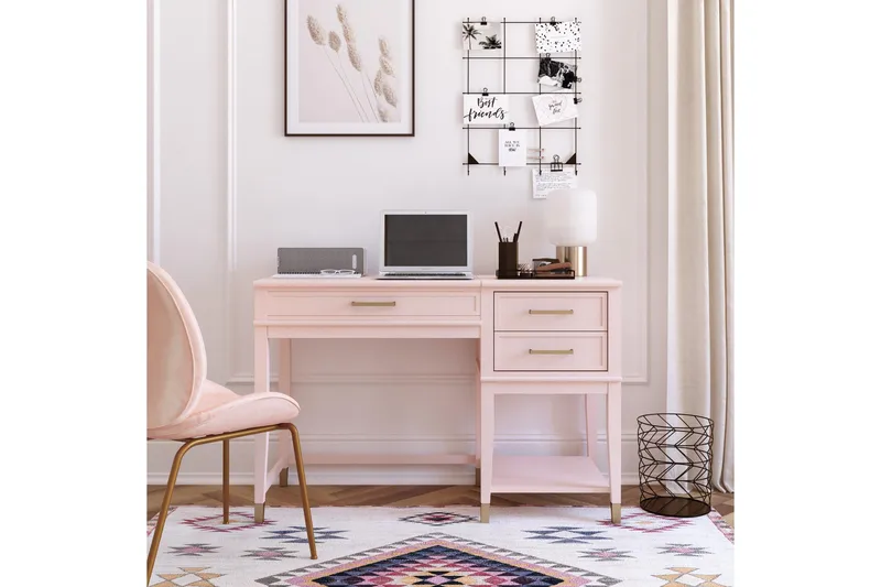 Kirjoituspöytä Westerleigh - Roosa - Huonekalut - Pöytä & ruokailuryhmä - Työpöytä - Kirjoituspöytä