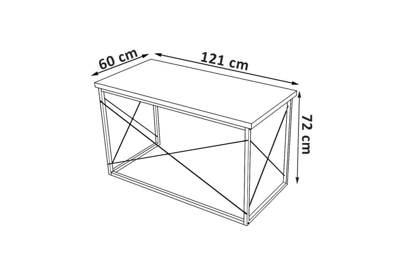 Kirjoituspöytä Workum 121x72x121 cm - Sininen - Tietokonepöytä
 - Kirjoituspöytä