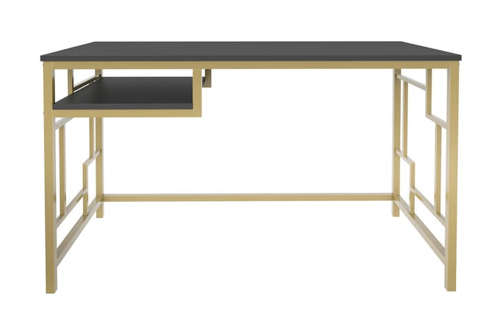 Kirjoituspöytä Wraphis 60x74,8x120 cm - Kulta/Antrasiitti - Tietokonepöytä
 - Kirjoituspöytä