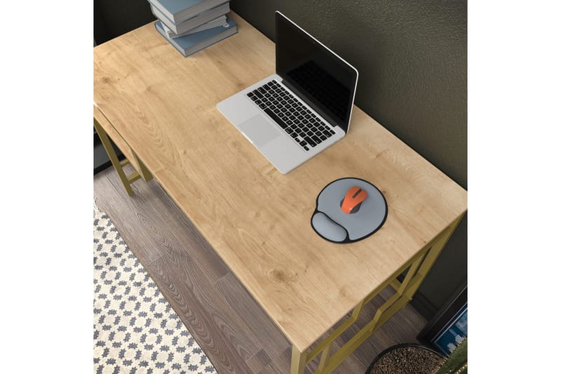 Kirjoituspöytä Wraphis 60x74,8x120 cm - Kulta/Ruskea - Huonekalut - Pöytä & ruokailuryhmä - Työpöytä - Kirjoituspöytä