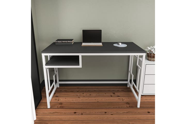 Kirjoituspöytä Wraphis 60x74,8x120 cm - Valkoinen - Tietokonepöytä
 - Kirjoituspöytä
