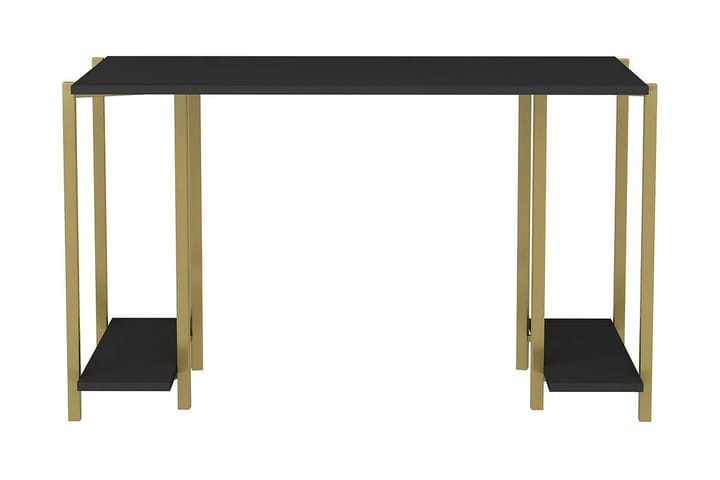Kirjoituspöytä Yepan 60x73,8x125,2 cm Säilytyksellä - Kulta/Antrasiitti - Kirjoituspöytä - Tietokonepöytä