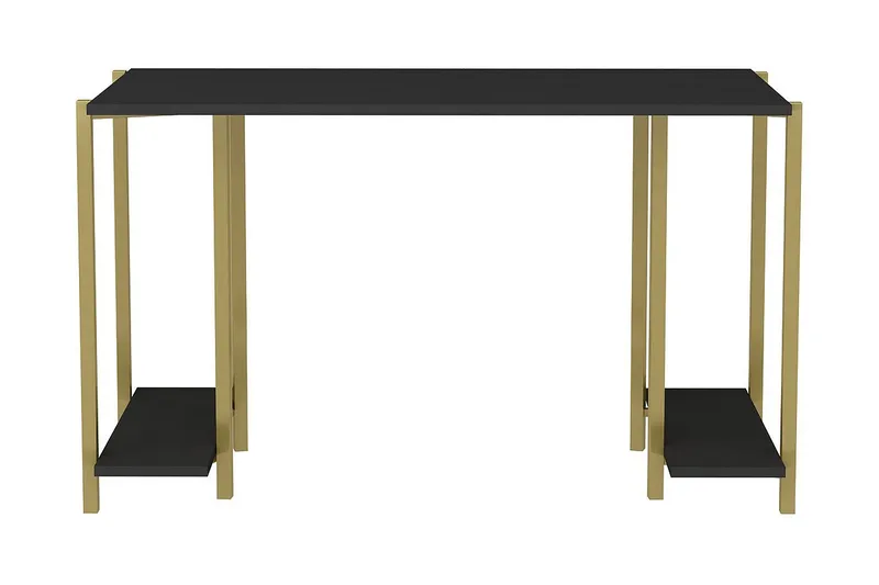 Kirjoituspöytä Yepan 60x73,8x125,2 cm Säilytyksellä, Kulta/Antrasiitti