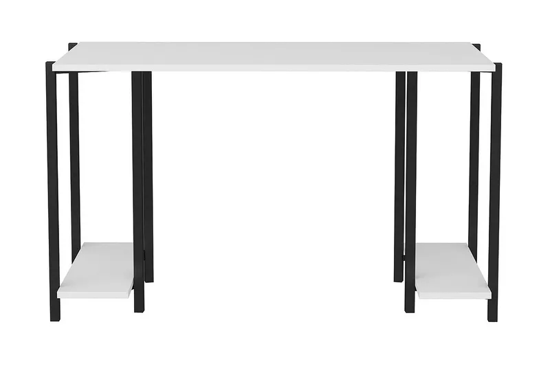 Kirjoituspöytä Yepan 60x73,8x125,2 cm Säilytyksellä, Musta/Valkoinen