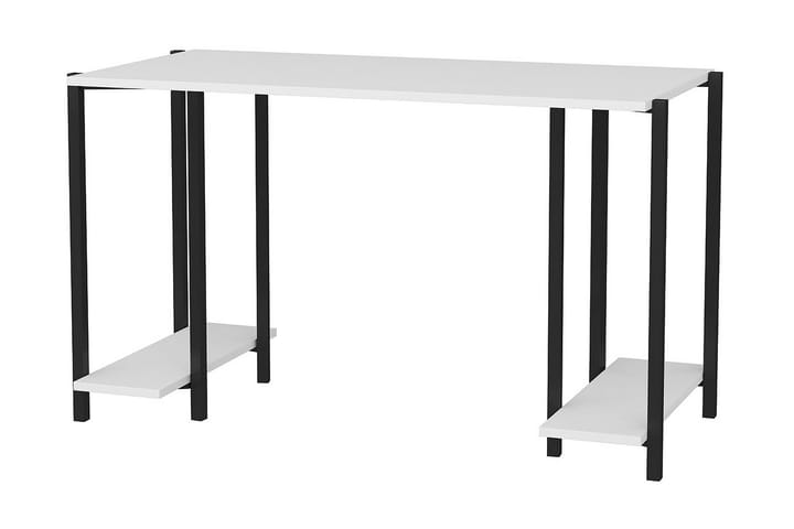Kirjoituspöytä Yepan 60x73,8x125,2 cm Säilytyksellä - Musta/Valkoinen - Tietokonepöytä
 - Kirjoituspöytä