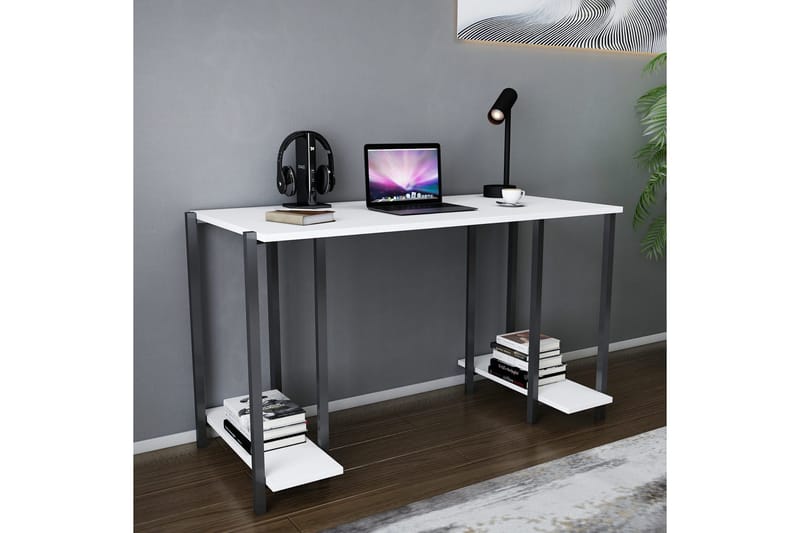 Kirjoituspöytä Yepan 60x73,8x125,2 cm Säilytyksellä - Musta/Valkoinen - Huonekalut - Pöytä & ruokailuryhmä - Työpöytä - Kirjoituspöytä