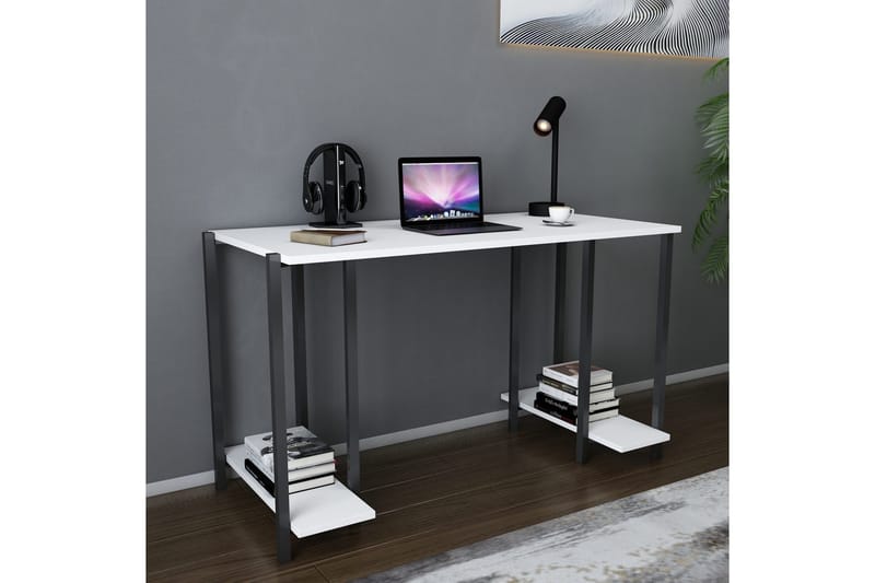 Kirjoituspöytä Yepan 60x73,8x125,2 cm Säilytyksellä - Musta/Valkoinen - Huonekalut - Pöytä & ruokailuryhmä - Työpöytä - Kirjoituspöytä