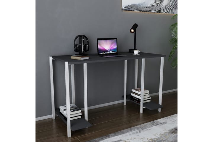 Kirjoituspöytä Yepan 60x73,8x125,2 cm Säilytyksellä - Valkoinen - Tietokonepöytä
 - Kirjoituspöytä