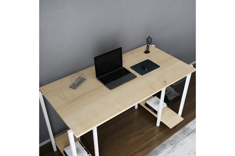 Kirjoituspöytä Yepan 60x73,8x125,2 cm Säilytyksellä - Valkoinen - Huonekalut - Pöytä & ruokailuryhmä - Työpöytä - Kirjoituspöytä