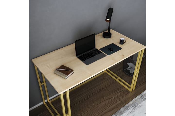 Kirjoituspöytä Yepan 60x74,8x120 cm - Kulta/Ruskea - Tietokonepöytä
 - Kirjoituspöytä