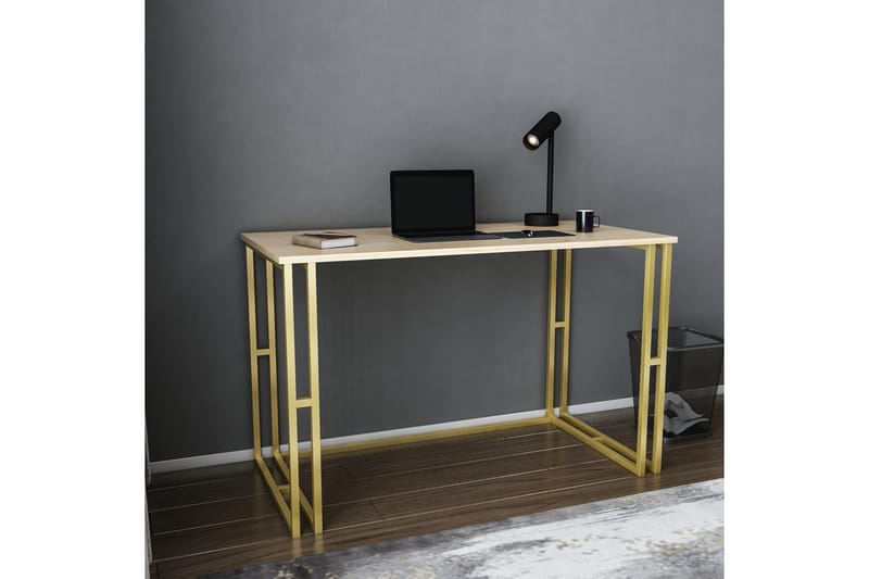 Kirjoituspöytä Yepan 60x74,8x120 cm - Kulta/Ruskea - Huonekalut - Pöytä & ruokailuryhmä - Työpöytä - Kirjoituspöytä