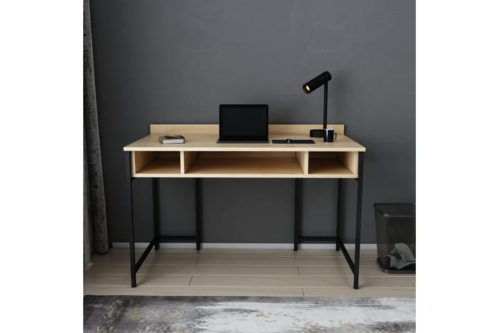 Kirjoituspöytä Yepan 60x74,8x120 cm Säilytyksellä - Musta - Tietokonepöytä
 - Kirjoituspöytä