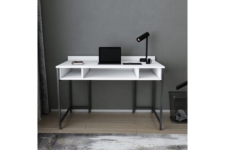 Kirjoituspöytä Yepan 60x74,8x120 cm Säilytyksellä - Musta/Valkoinen - Tietokonepöytä
 - Kirjoituspöytä