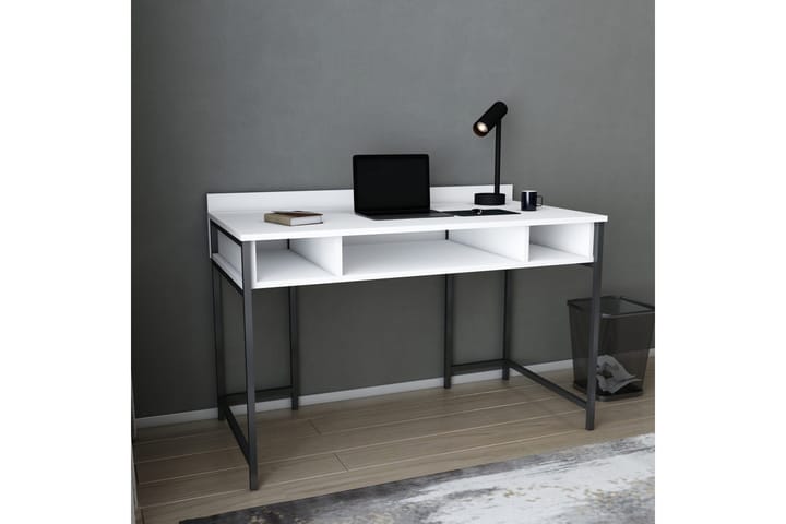 Kirjoituspöytä Yepan 60x74,8x120 cm Säilytyksellä - Musta/Valkoinen - Tietokonepöytä
 - Kirjoituspöytä