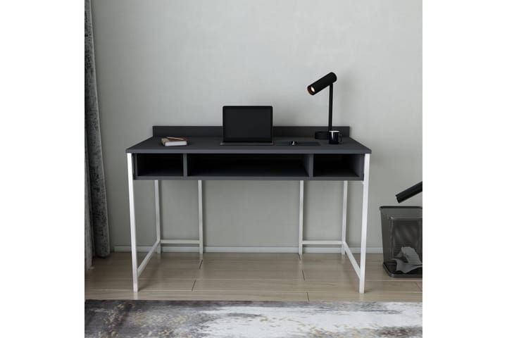 Kirjoituspöytä Yepan 60x74,8x120 cm Säilytyksellä - Valkoinen - Tietokonepöytä
 - Kirjoituspöytä