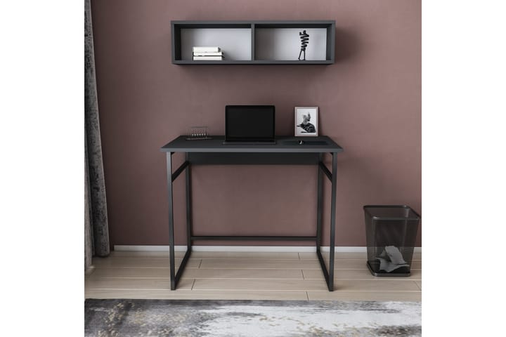 Kirjoituspöytä Yepan 60x75x90 cm - Musta/Antrasiitti - Kirjoituspöytä - Tietokonepöytä