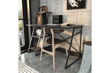 Kirjoituspöytä Zakkum 60x120x120 cm Säilytyksellä - Musta - Huonekalut - Pöytä & ruokailuryhmä - Työpöytä - Kirjoituspöytä