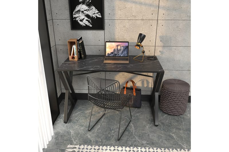 Kirjoituspöytä Zakkum 60x75x120 cm - Musta - Huonekalut - Pöytä & ruokailuryhmä - Työpöytä - Kirjoituspöytä