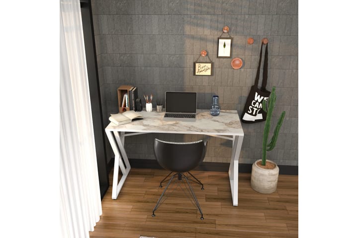 Kirjoituspöytä Zakkum 60x75x120 cm - Valkoinen - Tietokonepöytä
 - Kirjoituspöytä