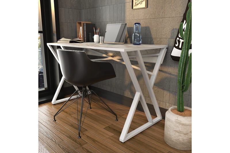 Kirjoituspöytä Zakkum 60x75x120 cm - Valkoinen - Huonekalut - Pöytä & ruokailuryhmä - Työpöytä - Kirjoituspöytä
