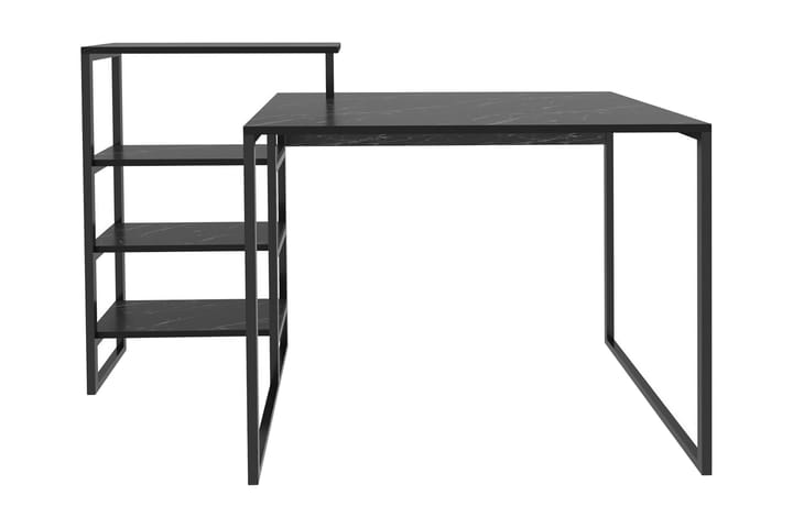 Kirjoituspöytä Zakkum 60x76,8x133 cm Säilytyksellä - Musta - Tietokonepöytä
 - Kirjoituspöytä