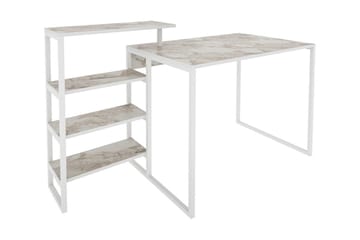 Kirjoituspöytä Zakkum 60x76,8x133 cm Säilytyksellä - Valkoinen - Huonekalut - Pöytä & ruokailuryhmä - Työpöytä - Kirjoituspöytä