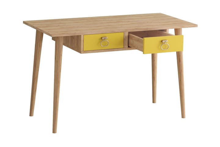 Kirjoituspöytä Zonata 120 cm Säilytyksellä 2 laatikkoa - Kulta/Luonnonväri/Keltainen - Tietokonepöytä
 - Kirjoituspöytä