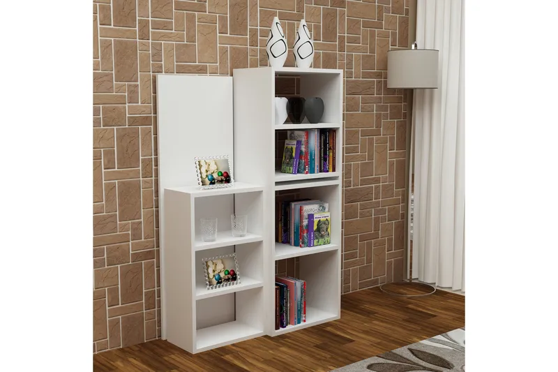 Kirjoituspöytä Pangler 120 cm Säilytyksellä Hyllyt - Valkoinen - Huonekalut - Pöytä & ruokailuryhmä - Työpöytä - Kirjoituspöytä