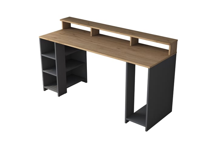 Kirjoituspöytä Parsant 160 cm - Pähkinä/Antrasiitti - Tietokonepöytä
 - Kirjoituspöytä