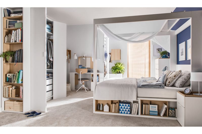 Kirjoituspöytälevy 4You 142 cm Säilytys Hylly Valk/Luonnonvä - VOX - Huonekalut - Pöytä & ruokailuryhmä - Työpöytä - Kirjoituspöytä