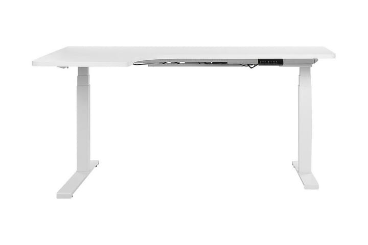 Kulmakirjoistuspöytä Hengrove 160 cm Vasen Sähkösäätöinen - Valkoinen - Kirjoituspöytä - Tietokonepöytä