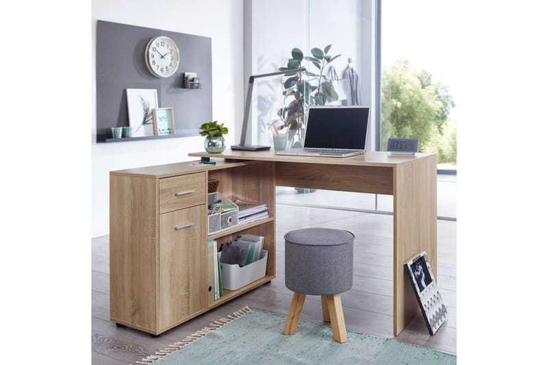 Kulmakirjoituspöytä Gaddana 120 cm - Ruskea/Luonnonväri - Huonekalut - Pöytä & ruokailuryhmä - Työpöytä - Kirjoituspöytä - Kulmakirjoituspöytä