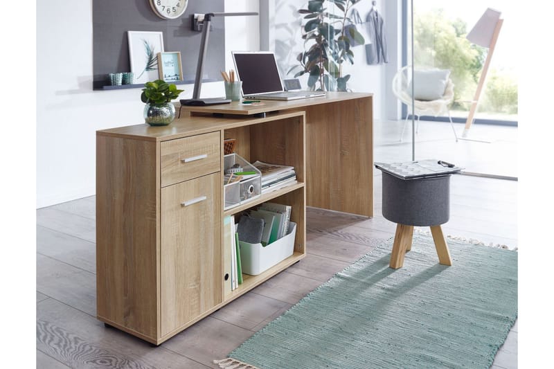 Kulmakirjoituspöytä Gaddana 120 cm - Ruskea/Luonnonväri - Huonekalut - Pöytä & ruokailuryhmä - Työpöytä - Kirjoituspöytä - Kulmakirjoituspöytä