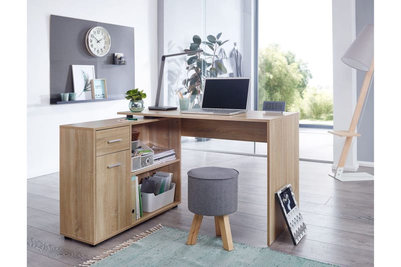 Kulmakirjoituspöytä Gaddana 120 cm - Ruskea/Luonnonväri - Huonekalut - Pöytä & ruokailuryhmä - Työpöytä - Kirjoituspöytä - Kulmakirjoituspöytä