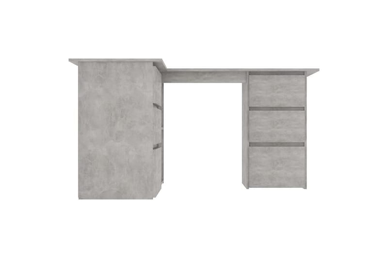 Kulmapöytä betoninharmaa 145x100x76 cm lastulevy - Harmaa - Huonekalut - Pöytä & ruokailuryhmä - Työpöytä
 - Kirjoituspöytä