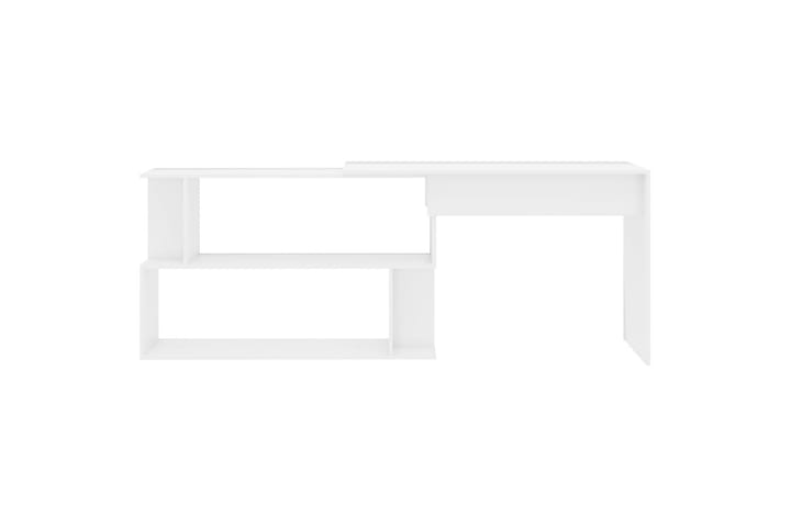 Kulmapöytä korkeakiilto valkoinen 200x50x76 cm lastulevy - Valkoinen - Tietokonepöytä
 - Kirjoituspöytä