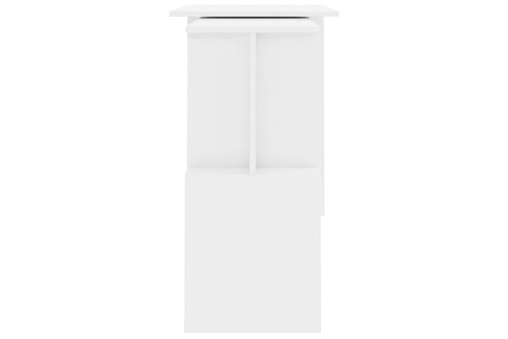 Kulmapöytä korkeakiilto valkoinen 200x50x76 cm lastulevy - Valkoinen - Tietokonepöytä
 - Kirjoituspöytä