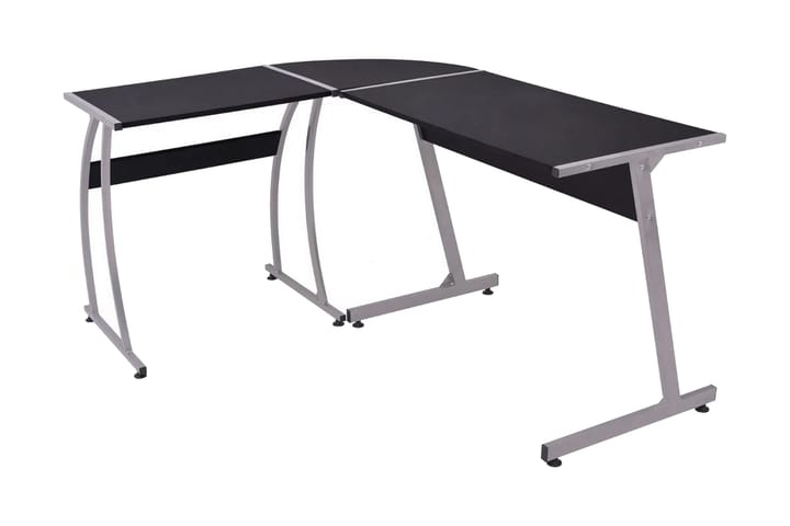 Kulmapöytä L-muoto musta - Musta - Tietokonepöytä
 - Kirjoituspöytä