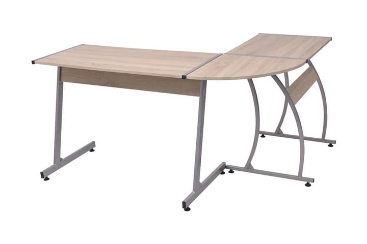 Kulmapöytä L-muoto Tammi - Ruskea - Tietokonepöytä
 - Kirjoituspöytä