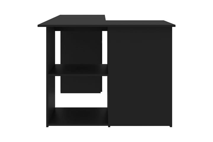 Kulmapöytä musta 145x100x76 cm lastulevy - Musta - Tietokonepöytä
 - Kirjoituspöytä