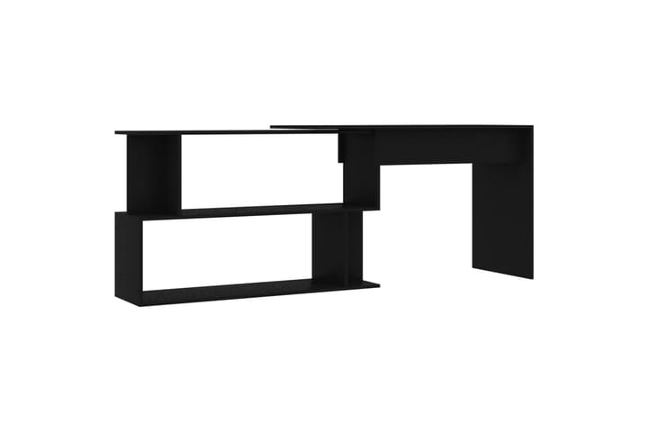 Kulmapöytä musta 200x50x76 cm lastulevy - Musta - Tietokonepöytä
 - Kirjoituspöytä