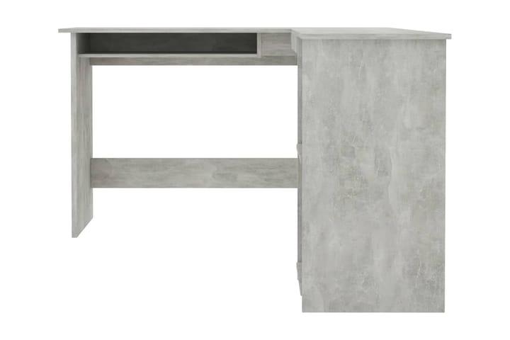 L-muotoinen kulmapöytä betoninharmaa 120x140x75 cm lastulevy - Harmaa - Tietokonepöytä
 - Kirjoituspöytä