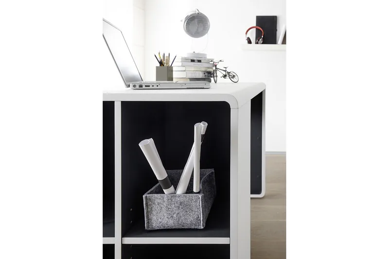 Laatikosto Hisiu - Valkoinen/Harmaa - Huonekalut - Pöytä & ruokailuryhmä - Työpöytä - Kirjoituspöytä