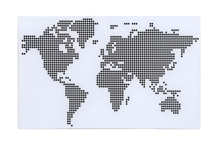Lasipöytä Maailman Kartta Kuviolla - Valkoinen - Tietokonepöytä
 - Kirjoituspöytä