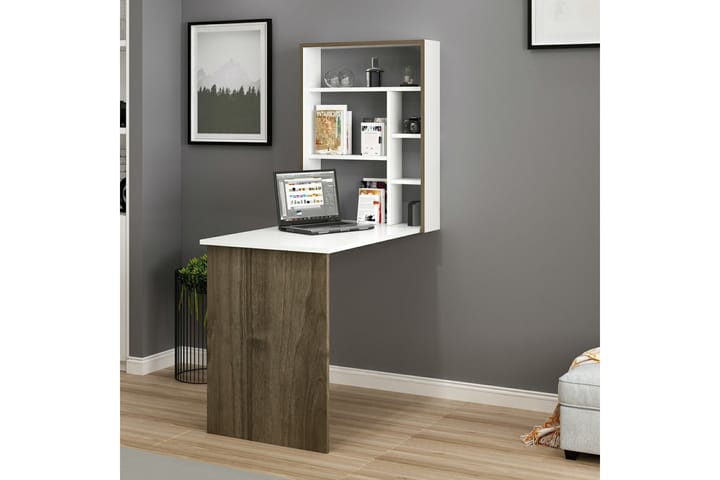 Kirjoituspöytä Magicbox 77 cm - Tammi/Valkoinen - Tietokonepöytä
 - Kirjoituspöytä
