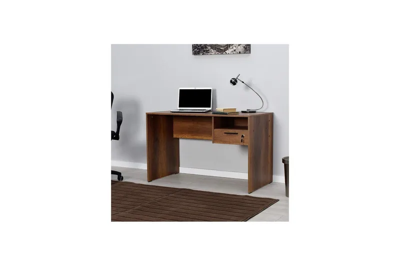 Kirjoituspöytä Matulca Pähkinäpuu - Pähkinäpuu - Huonekalut - Pöytä & ruokailuryhmä - Työpöytä - Tietokonepöytä