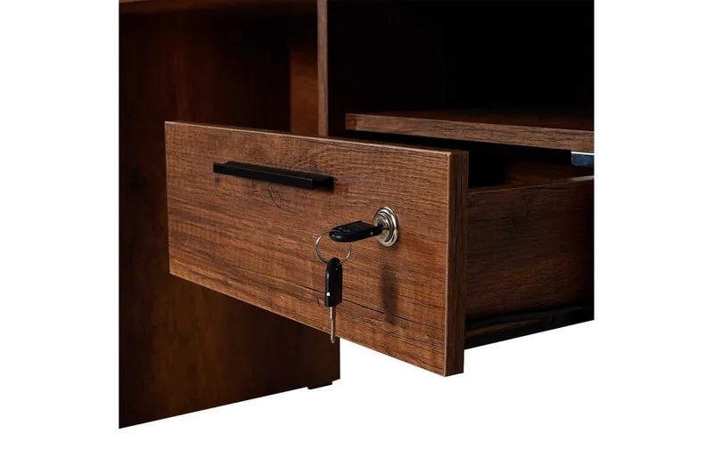 Kirjoituspöytä Matulca Pähkinäpuu - Pähkinäpuu - Huonekalut - Pöytä & ruokailuryhmä - Työpöytä - Tietokonepöytä