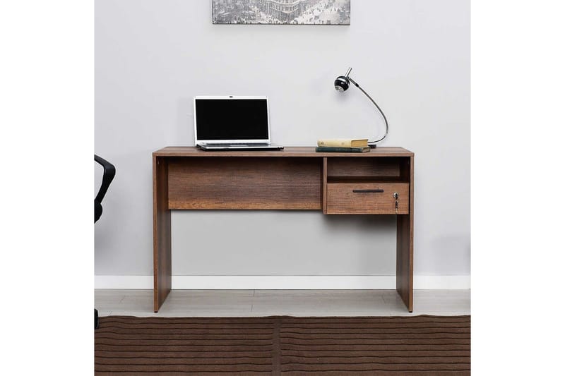 Kirjoituspöytä Matulca Pähkinäpuu - Pähkinäpuu - Huonekalut - Pöytä & ruokailuryhmä - Työpöytä - Tietokonepöytä