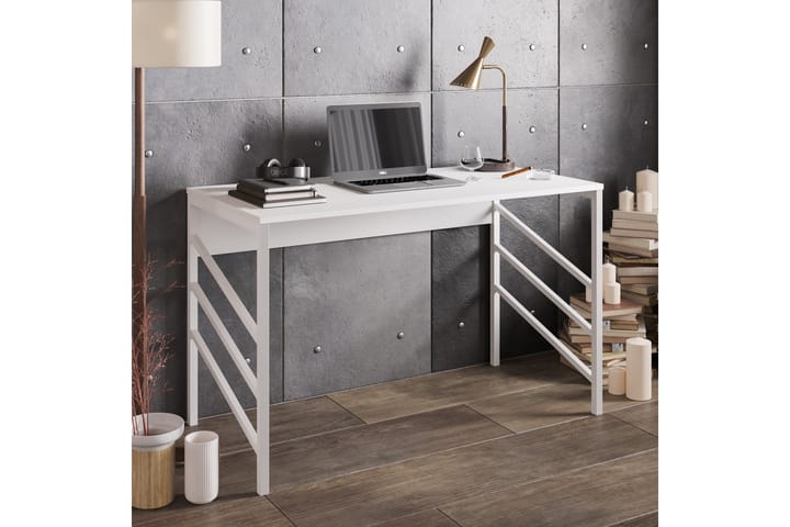 Kirjoituspöytä Mesjö 120 cm - Valkoinen - Tietokonepöytä
 - Kirjoituspöytä